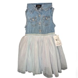 Little girls Denim top Dress